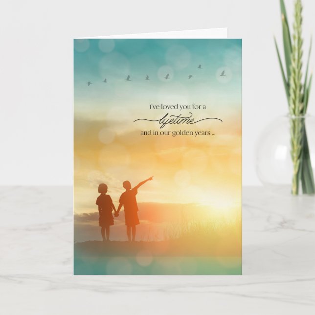 Golden Years Summer Lake Leben der Liebe Karte (Vorderseite)