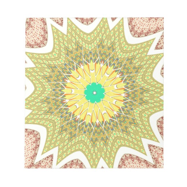 gOLDEN YELLOW Afrikanisches Stammesmuster Notizblock (Vorderseite)