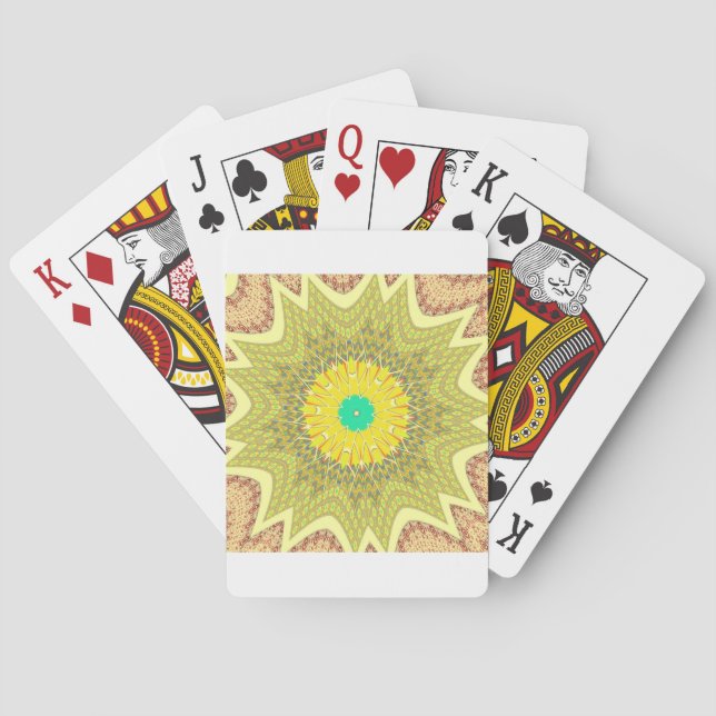 gOLDEN YELLOW Afrikanisches Stammesmuster Spielkarten (Rückseite)