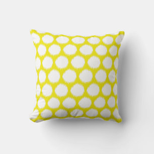 Golden Yellow Asian Moods Ikat Dots Kissen