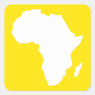 Golden Yellow Audacious Africa Quadratischer Aufkleber