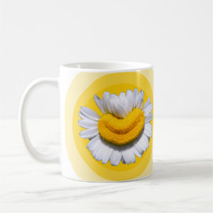 Golden Yellow Aura Kamillenlächeln 70er-Vibe Kaffeetasse