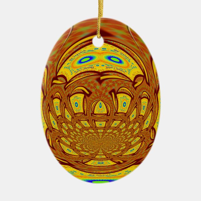 Golden Yellow Baseball Handschuh Kunst, Dichtung u Keramik Ornament (Vorne)