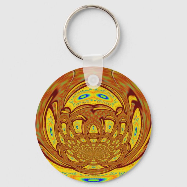 Golden Yellow Baseball Handschuh Kunst, Dichtung u Schlüsselanhänger (Vorderseite)