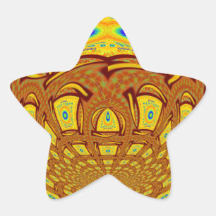 Golden Yellow Baseball Handschuh Kunst, Dichtung u Stern-Aufkleber