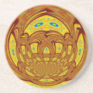 Golden-Yellow-Baseballhandschuh-Kunstposter Untersetzer