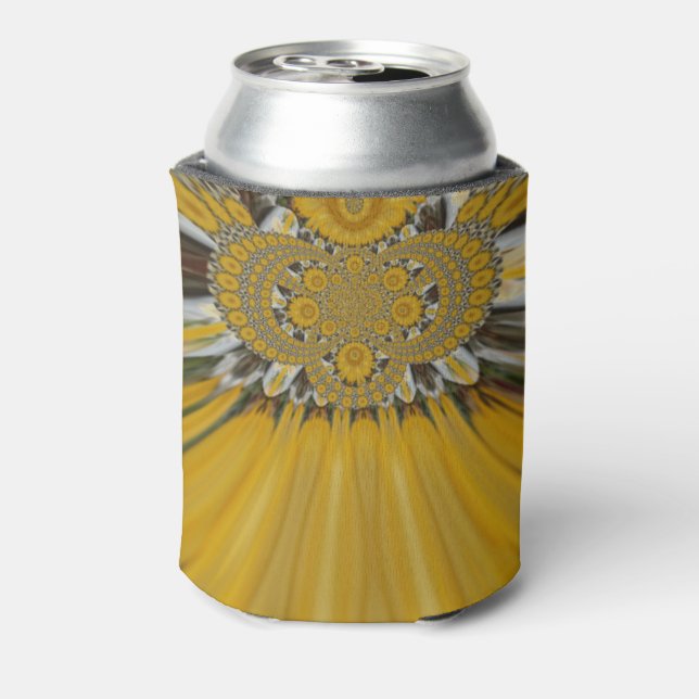 Golden Yellow Blume Design Art Dosenkühler (Kanne Rückseite)