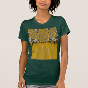 Golden Yellow Blume Design Art T-Shirt