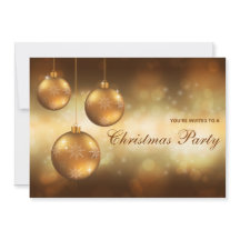 Golden Yellow Christmas Baubles Weihnachts-Party