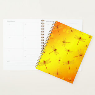 Golden Yellow Dragonflies Flying, Planer