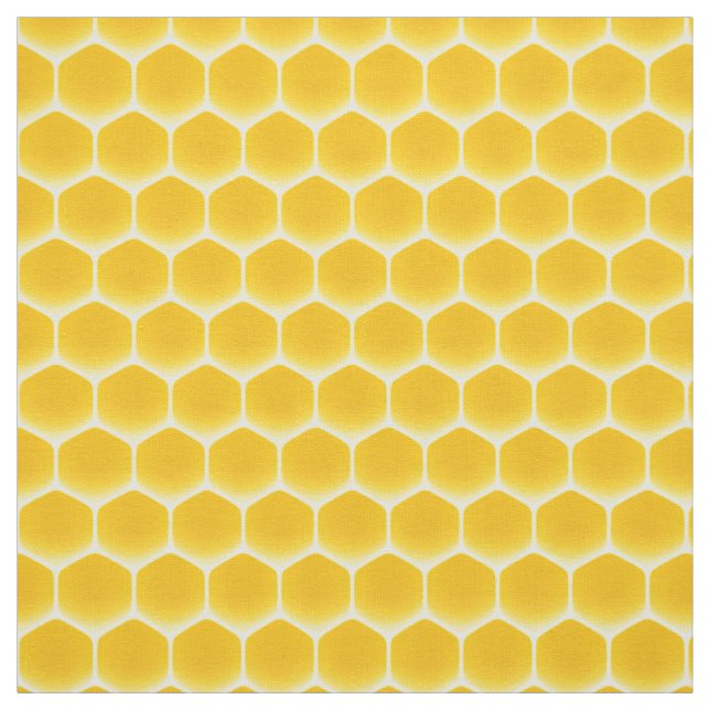 Golden Yellow Honeycomb Medium Print 1" Zellen Stoff (Muster)