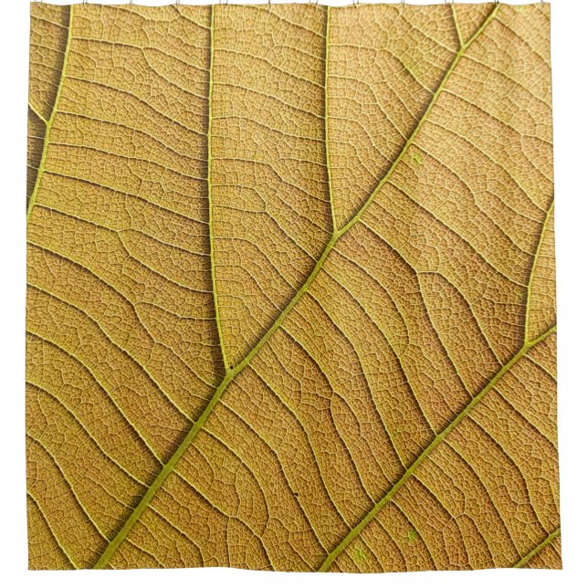 Golden yellow leaf pattern in the morning.  duschvorhang (Vorderseite)