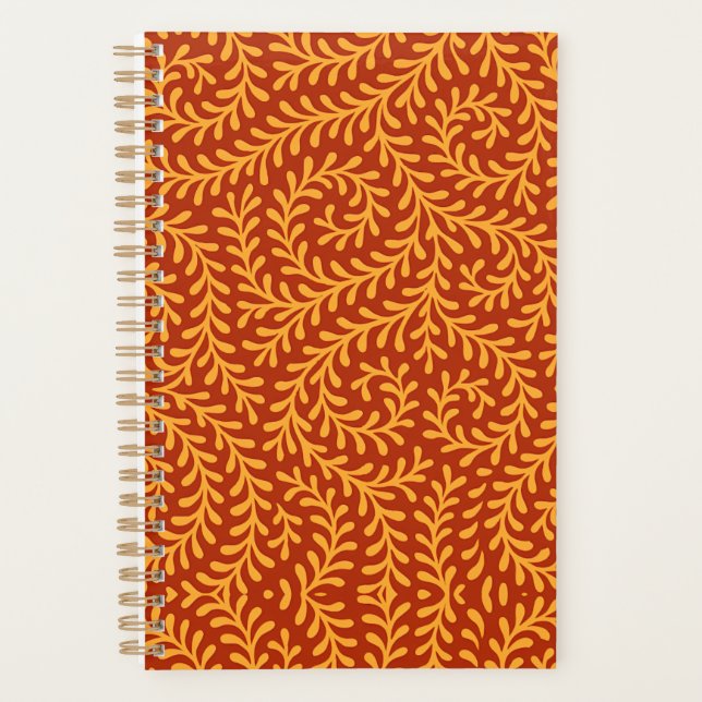 Golden Yellow Leafy Vine Pattern  (Devant)