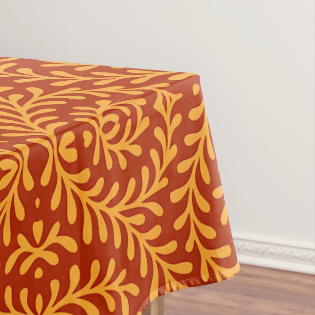 Golden Yellow Leafy Vine Pattern  Tischdecke (Beispiel)