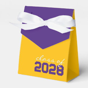 Golden Yellow & Lila Abschluss Gefälligkeitsboxen Geschenkschachtel