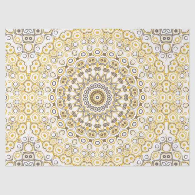 Golden Yellow Mandala Pattern Seidenpapier (Vorderseite)