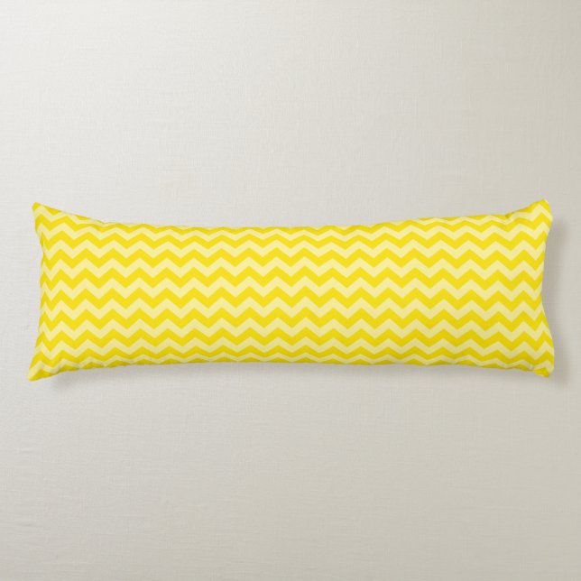 Golden Yellow Marokcan Moods Chevrons Seitenschläferkissen (Vorderseite)