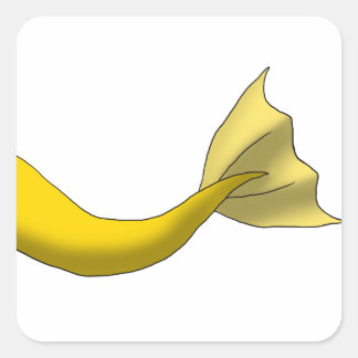 Golden Yellow Mermaid Schwanz Quadratischer Aufkleber