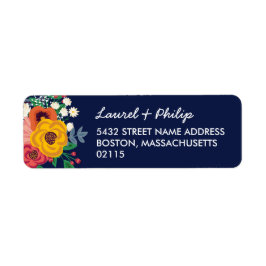Golden Yellow Navy Bohemisch Bouquet