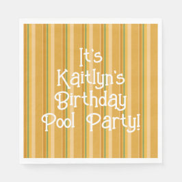 Golden Yellow Orange Green Rust Strip Serviette