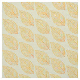 Golden Yellow Skelett Leaf Muster Pastellgrün Stoff
