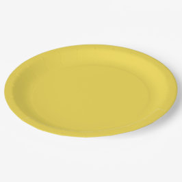 Golden Yellow Solid Color Pappteller
