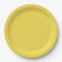 Golden Yellow Solid Color Pappteller