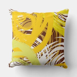 Golden Yellow SPIRAL DESIGN Retrowurfkissen Kissen