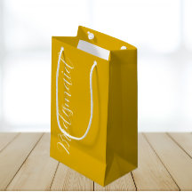 Golden Yellow Stylisierte SkriptWedding Bridesmaid