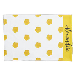 Golden Yellow Wildflower Photo pillow case  Kissenbezug