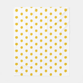 Golden Yellow Wildflowers Photo Pattern Fleecedecke