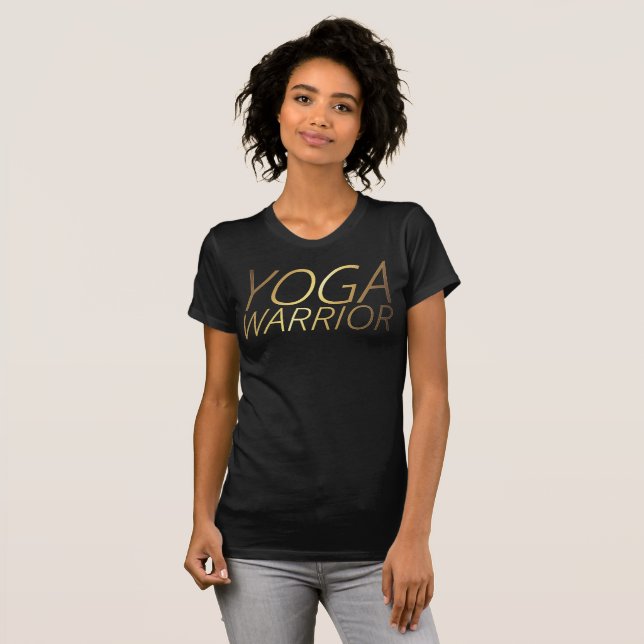 Golden Yoga Warrior T-Shirt (Vorne ganz)