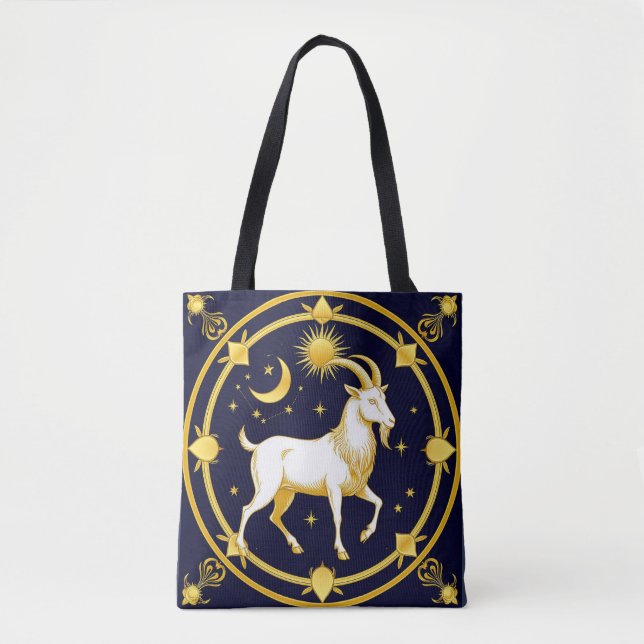 Golden Zodiac Capricorn Design Tasche (Vorderseite)