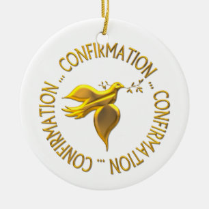 GOLDENBEKÄMPFUNG UND HOLY SPIRIT KERAMIK ORNAMENT