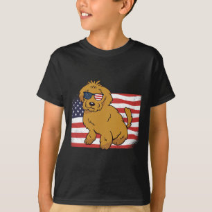 Goldendoodle American Flag 4. Juli USA Funny D T-Shirt