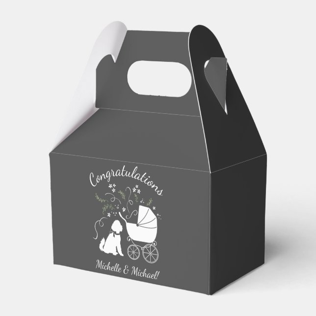 Goldendoodle Babydusche Geschenkschachtel (Vorderseite)