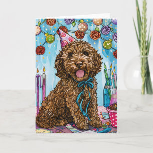 Goldendoodle Birthday Karte