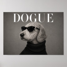 Goldendoodle Chic Mode Hund Kunst Druck