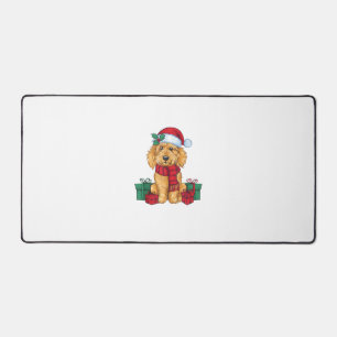 Goldendoodle Chien Fête de Noël Père Noël Chien X