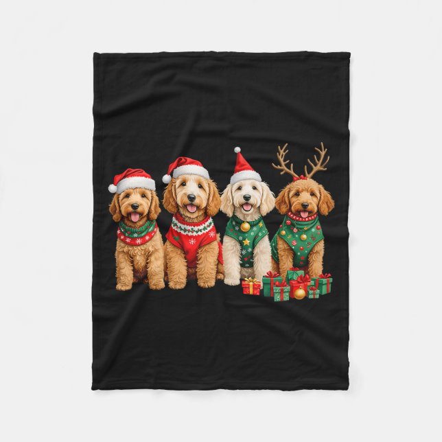 Goldendoodle Christmas Golden Doodle Pajamas For W Fleecedecke (Vorderseite)