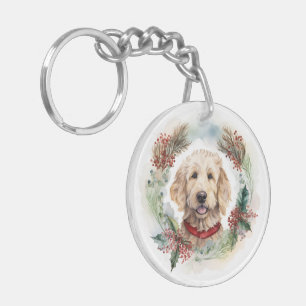 Goldendoodle Christmas Wreath Festive Pup