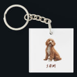 Goldendoodle Custom Pet Schlüsselanhänger<br><div class="desc">Benutzerdefinierter Schlüsselanhänger für Haustiere. Das ist ein Goldendoodle. Schreiben Sie mir die Farbe Ihres Goldendoodles und ich werde einen bestimmten Teller für diese Farbe machen. Ich schicke dir einen Link für diese Farbe oder schicke mir die Hunderasse. Die Änderungen müssen vor der Bestellung des Schlüsselanhängers vorgenommen werden. Der Designer übernimmt...</div>