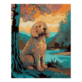 Goldendoodle Dog 004 - Bruno Pokopen Poster