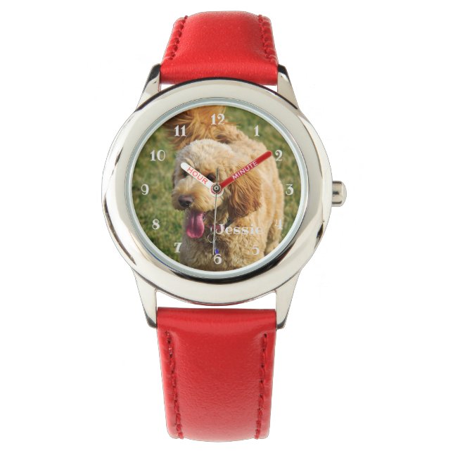 Goldendoodle Dog Armbanduhr (Vorderseite)