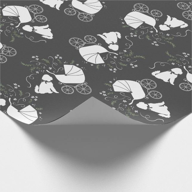 Goldendoodle Dog Baby Dusche Geschlechtslos Geschenkpapier (Ecke)