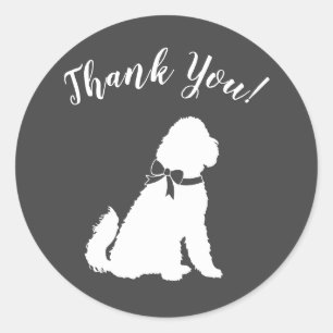 Goldendoodle Dog Baby Dusche Geschlechtslos Runder Aufkleber