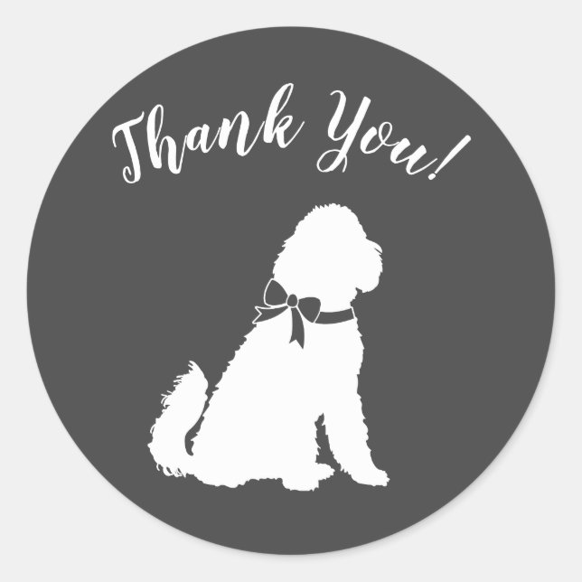 Goldendoodle Dog Baby Dusche Geschlechtslos Runder Aufkleber (Vorderseite)