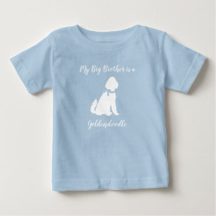 Goldendoodle Dog Baby Shower Boy Blue T-shirt