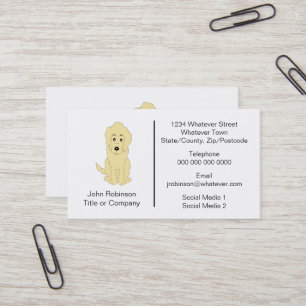 Goldendoodle Dog Design Boarding Kennels Visitenkarte