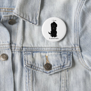 Goldendoodle Dog Design Button